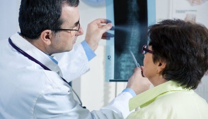 osteokondrosia duen bizkarrezurreko erradiografia